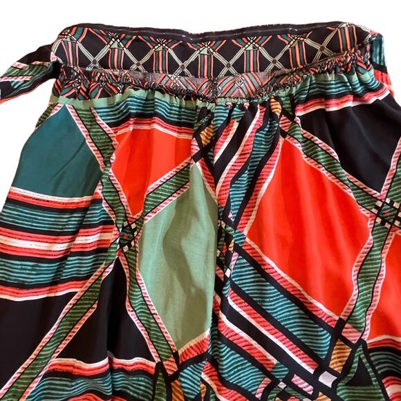 Fate Tie Back Strapless Taitha Jumpsuit Size Small Multi Geometric Tribal Womens - Picture 7 of 9